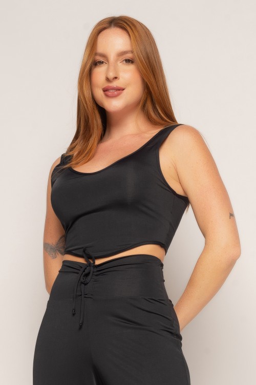 Blusa Cropped Preta UV Multiverso