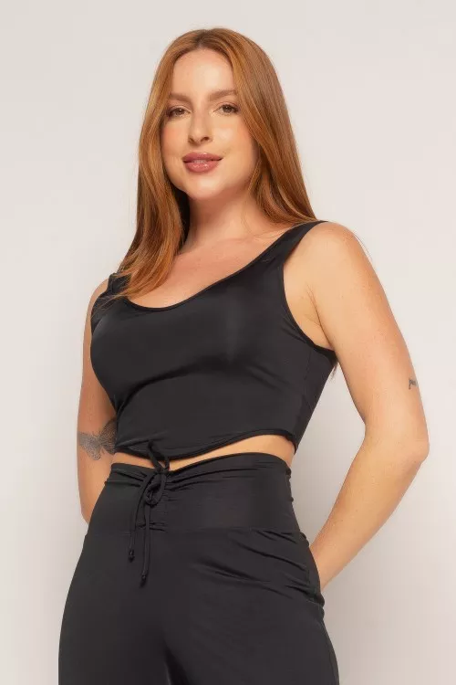 Blusa Cropped Preta UV Multiverso