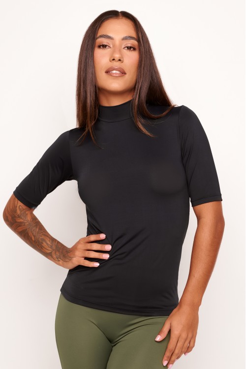 Blusa Preta UV 3/4 básica