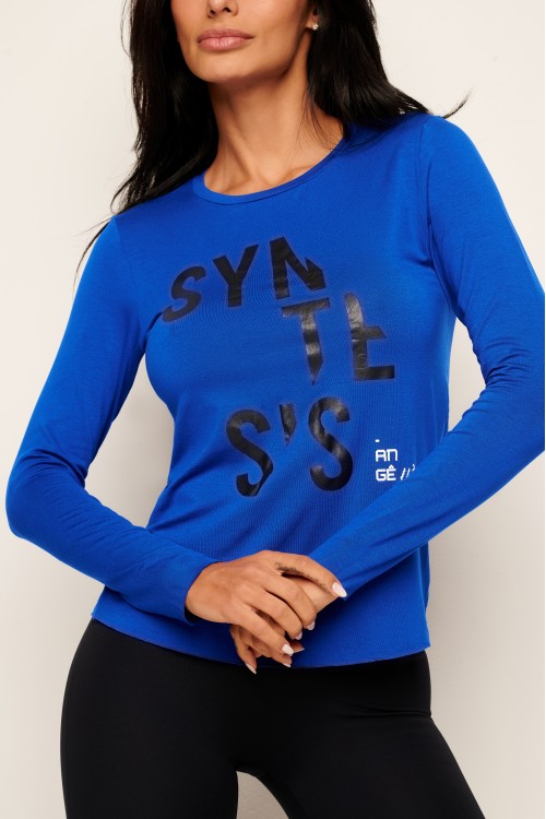 Blusa Azul de Manga Comprida Synthesis