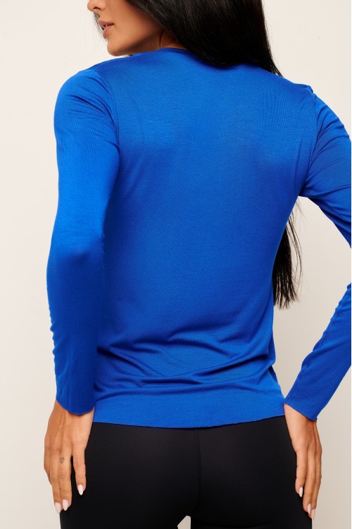 Blusa Azul de Manga Comprida Synthesis