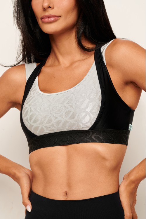 Top Preto e Cromo Reactor