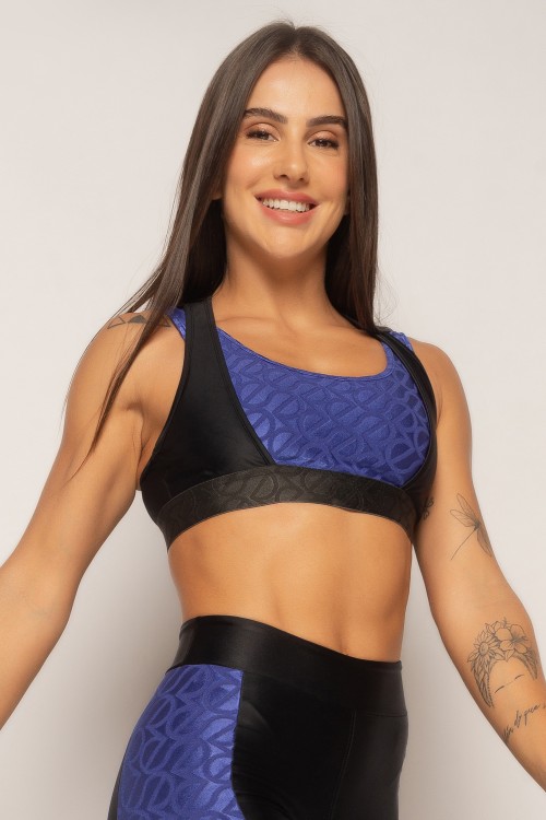 Top Preto e Azul Reactor