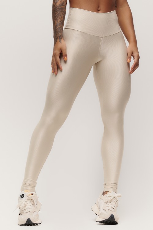 Calça Legging Nude com cintura alta Essence