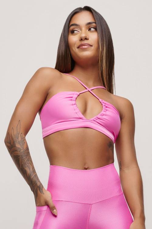 トップス Babylclub string top pink Top Cropped Ultra Sculpt Ginger