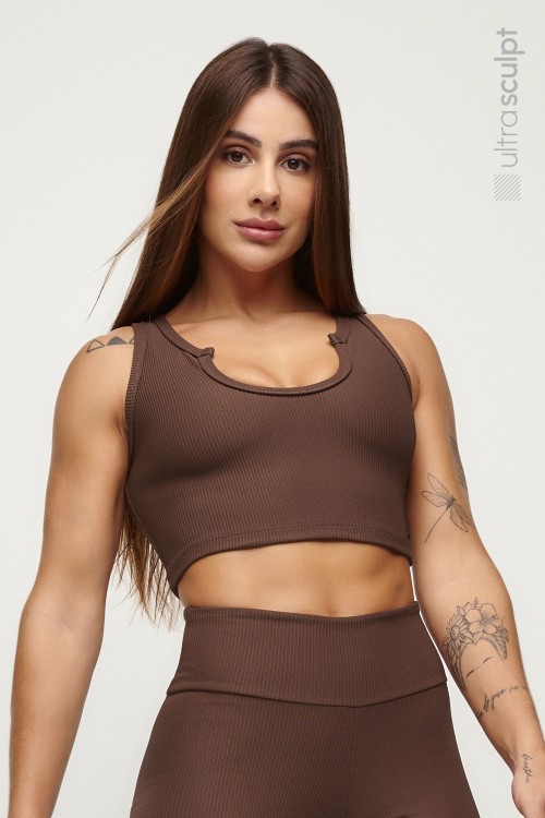 Top Cropped Ultra Sculpt Brownie