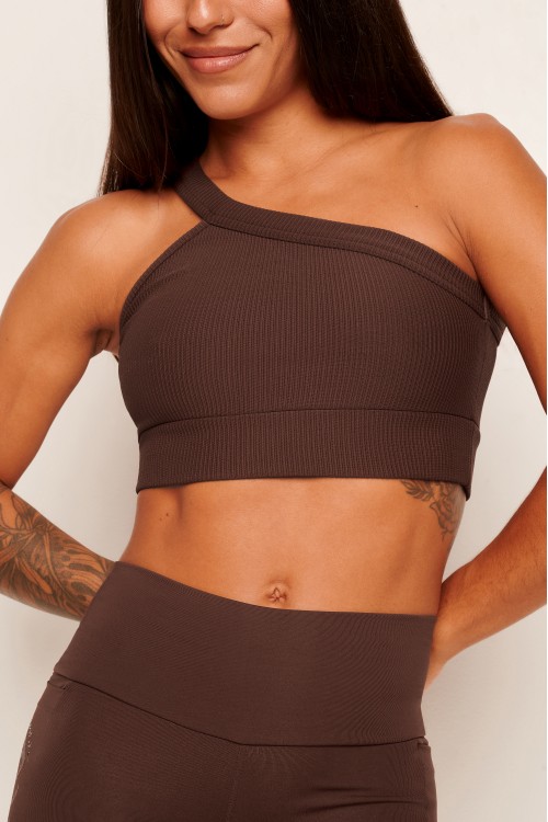 Top One Shoulder Ultra Sculpt Brownie