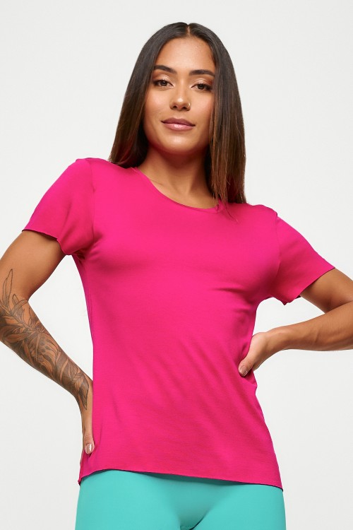 Blusa Cereja Básica Manga Curta