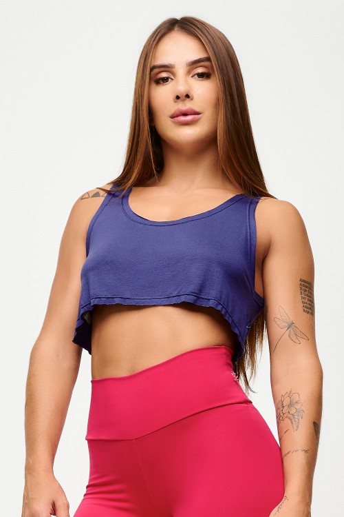 Regata Cropped Marinho Unit