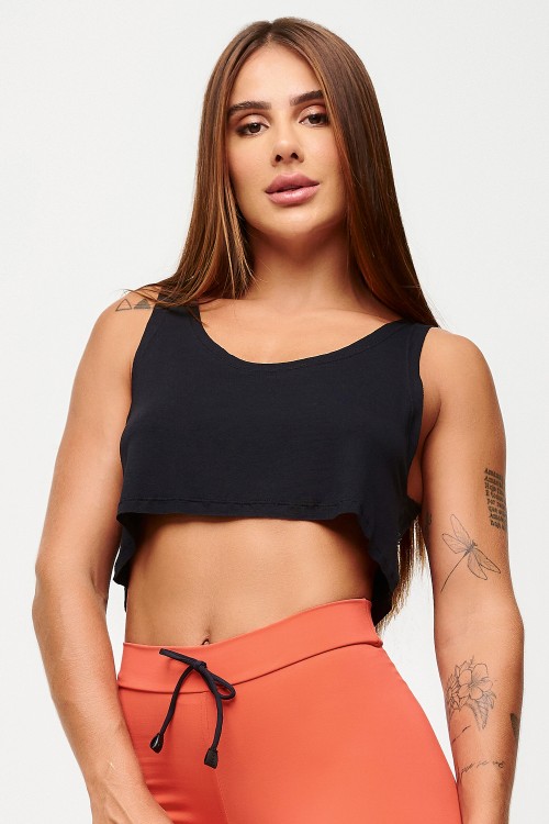 Regata Cropped Preta Unit