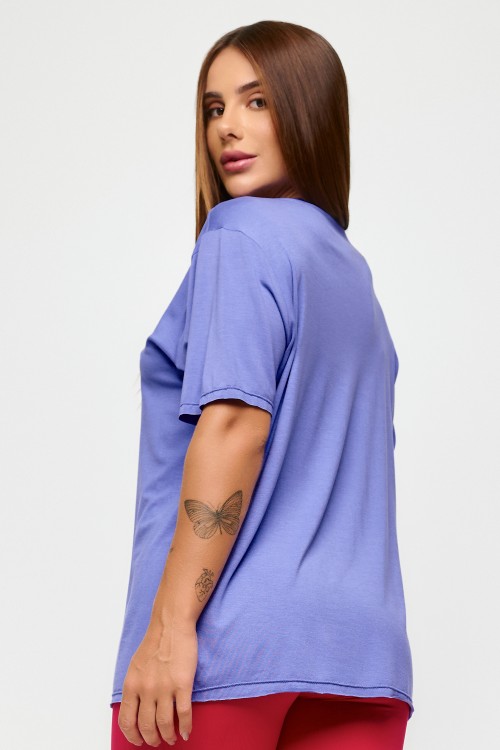 Blusa Lavanda Gola V Lisa