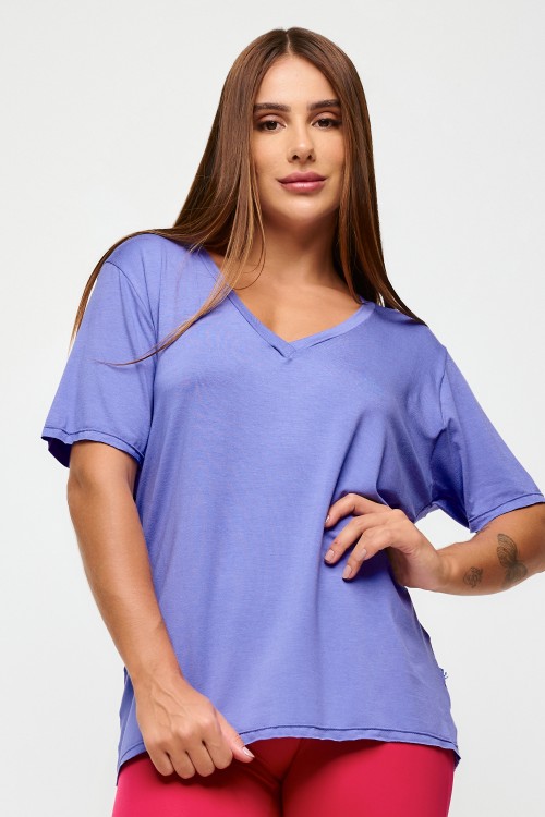 Blusa Lavanda Gola V Lisa