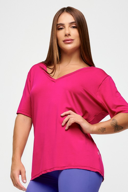 Blusa Cereja Gola V Lisa