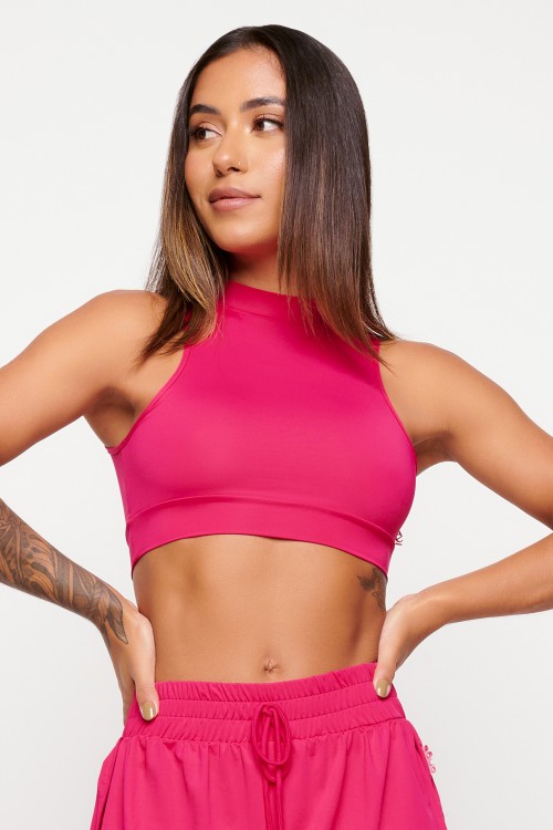 Top Cropped Cereja Wave