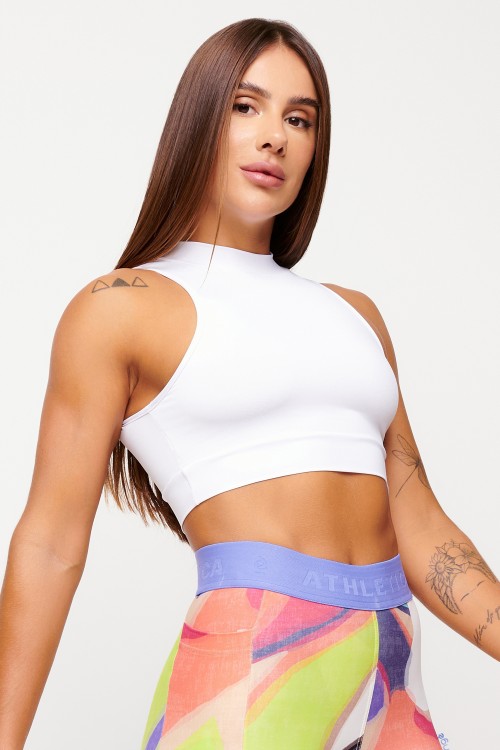 Top Cropped Branco Wave