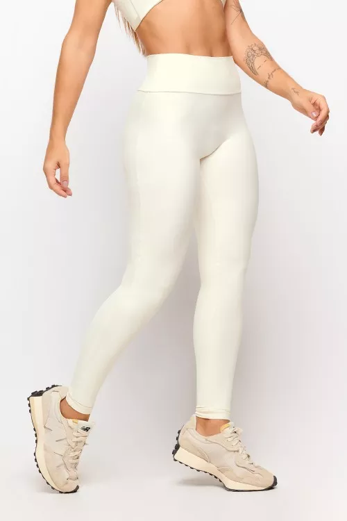 Calça Legging Off White Soft Light Levanta Bumbum