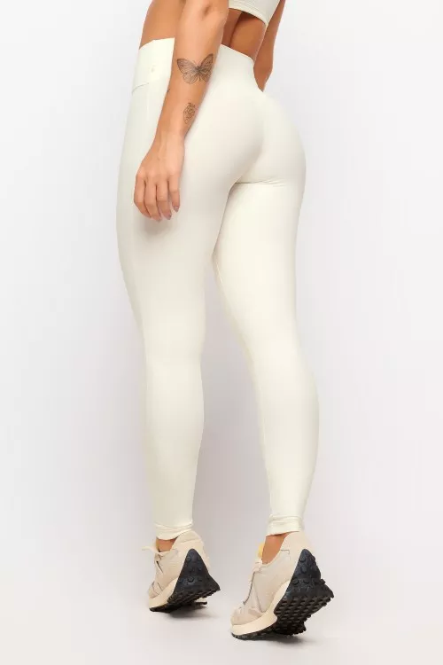 Calça Legging Off White Soft Light Levanta Bumbum