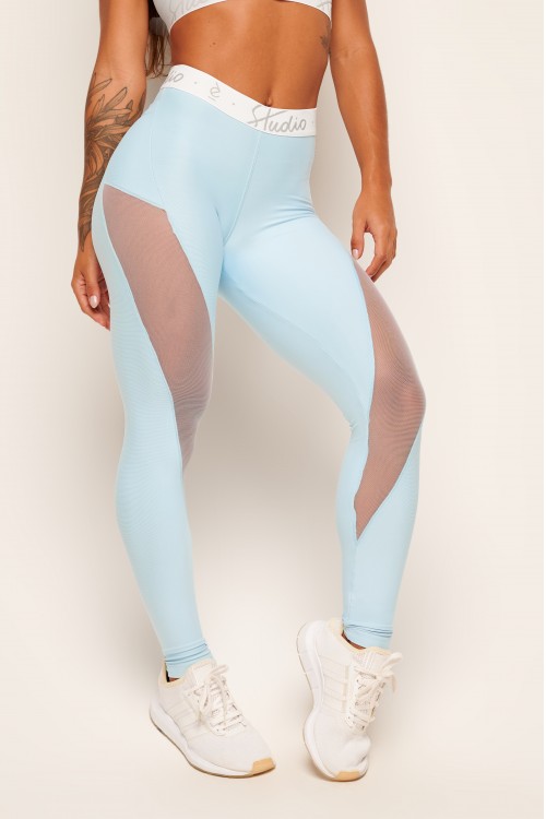 Calça Legging Azul com bolso Soft Light Coreo