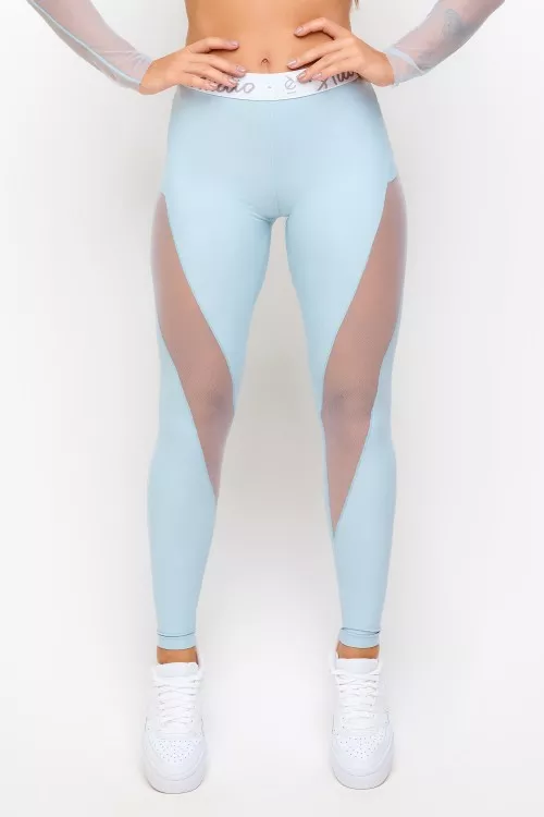 Calça Legging Azul com bolso Soft Light Coreo