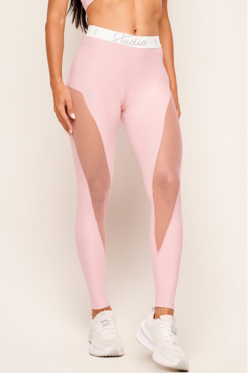 Calça Legging Rosê com bolso Soft Light Coreo
