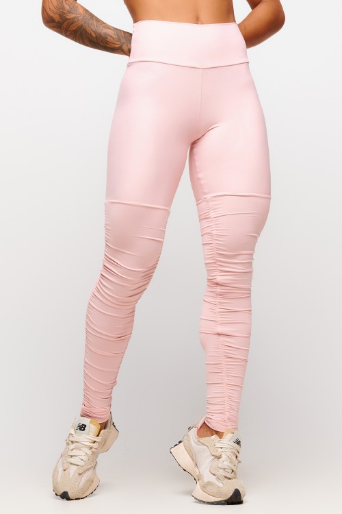 Calça Legging Rosê Franzida Soft Light Plié