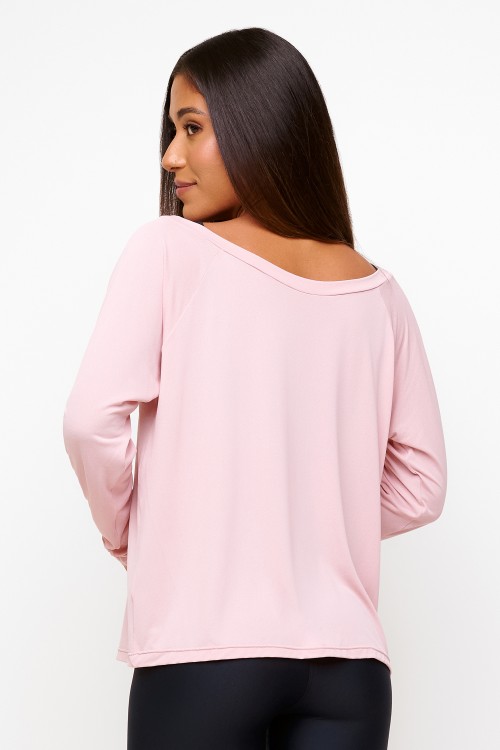 Blusa Rosê Manga Longa Shuffle