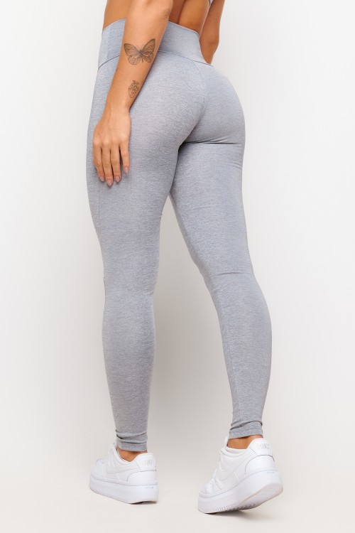 Calça Legging Mescla Claro Lisa