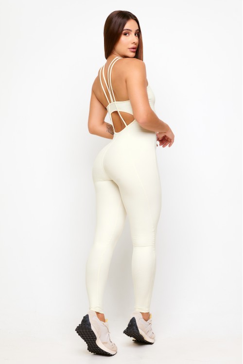 Macacão Off White Piqué