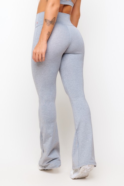 Calça Legging Mescla Claro Flare