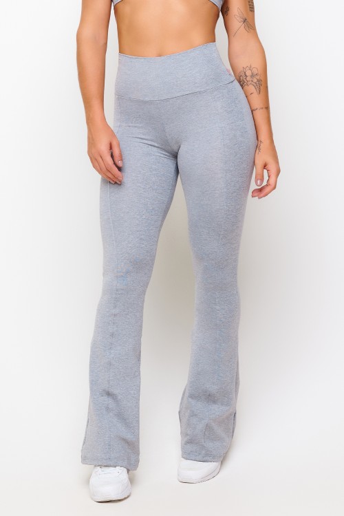 Calça Legging Mescla Claro Flare
