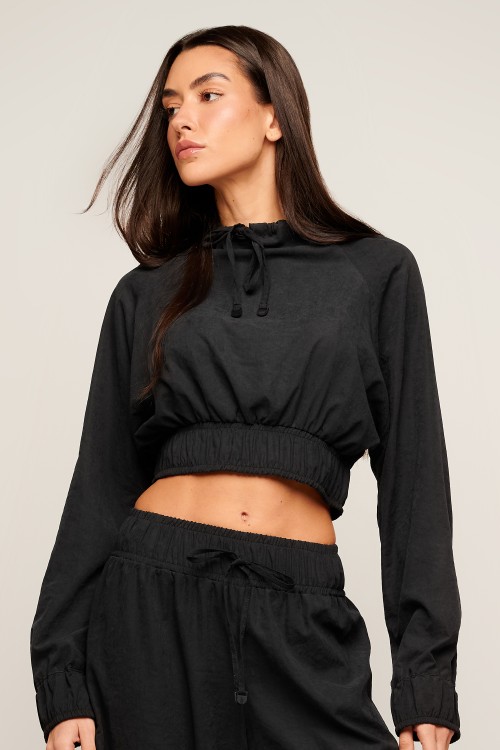 Casaco Cropped Preto Expedition