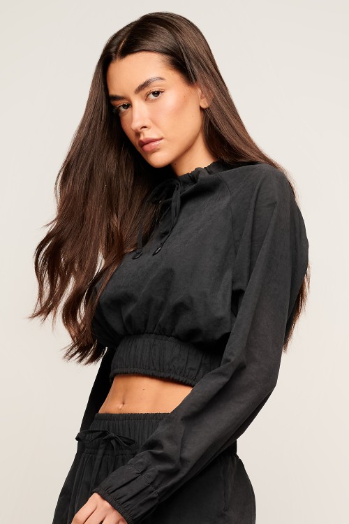 Casaco Cropped Preto Expedition