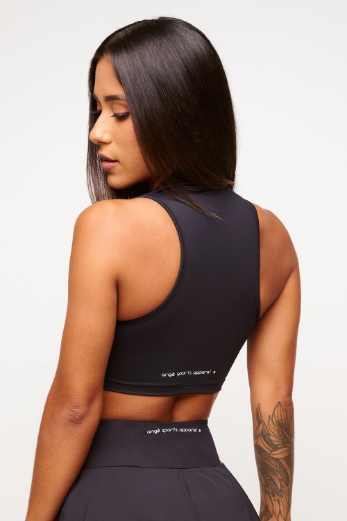 Top Preto Polo