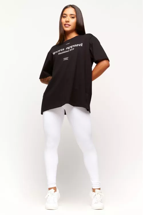 Blusa Preta de Algodão Sports Apparel
