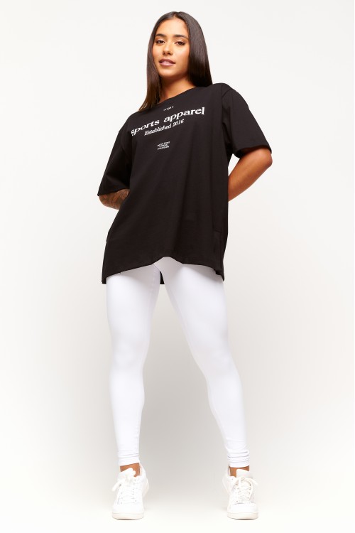 Blusa Preta de Algodão Sports Apparel