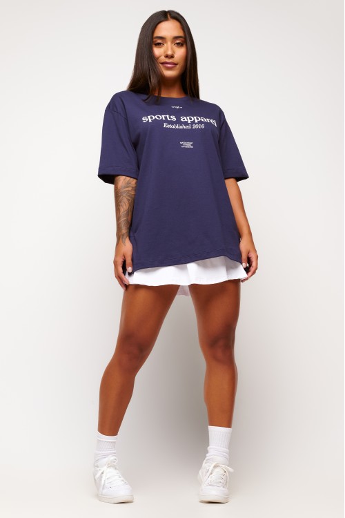 Blusa Azul Marinho de Algodão Sports Apparel