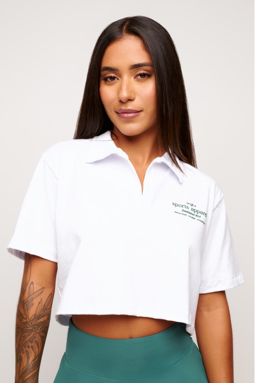 Blusa Gola Polo Branca Athleisure Group