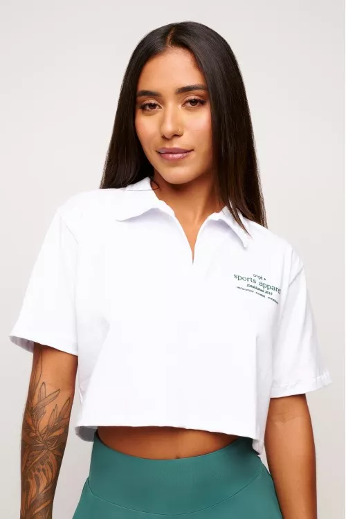 Blusa Gola Polo Branca Athleisure Group