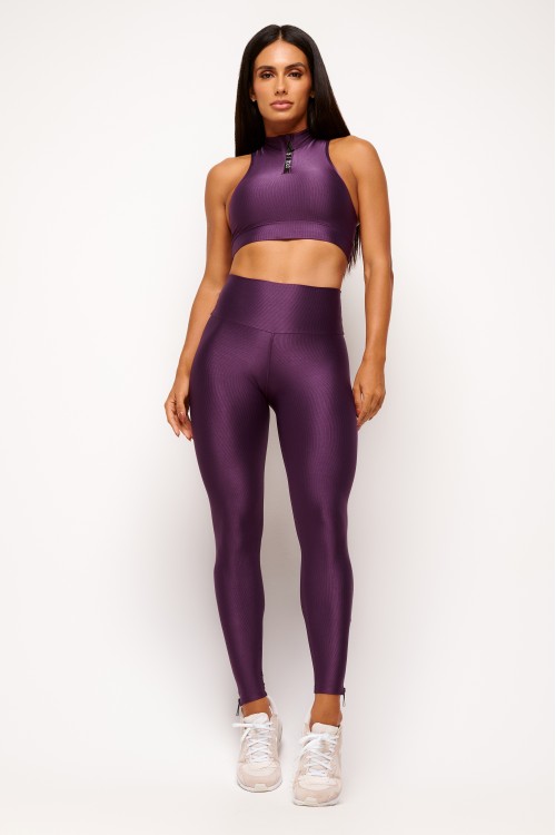 Calça Legging Grape com Zíper Essence