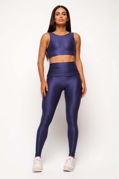 Calça Legging Navy Cós Ajustável Essence