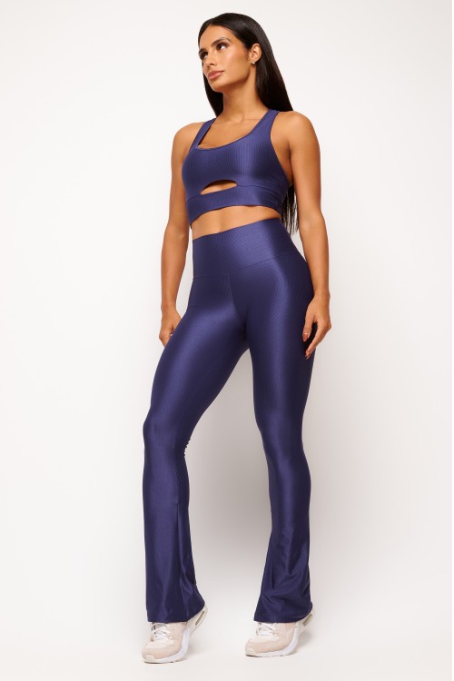 Calça Flare Navy Essence