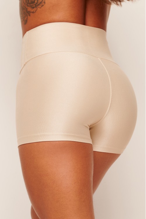 Short Nude Cós Franzido Essence