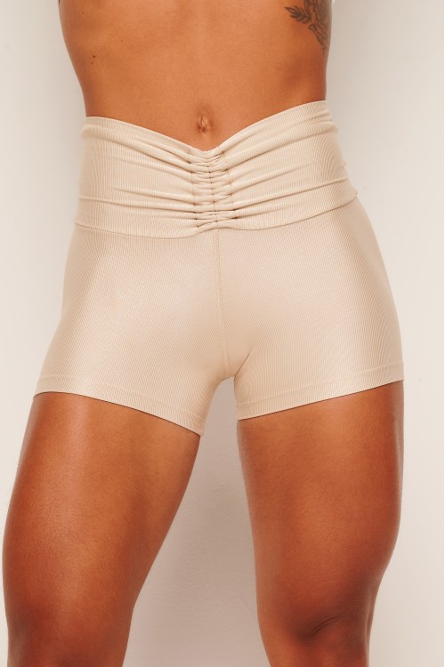 Short Nude Cós Franzido Essence