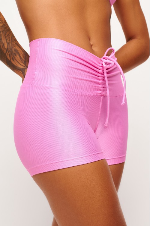 Short Pink Cós Franzido Essence
