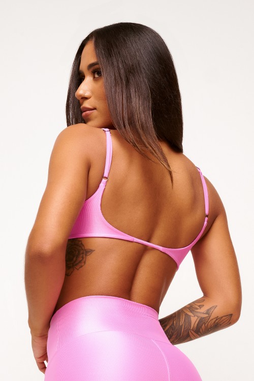 Top Pink Fit com Decote Essence
