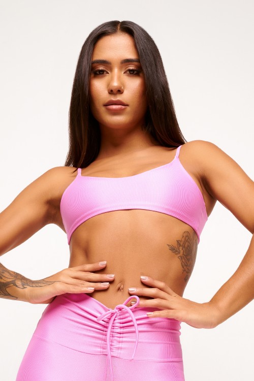 Top Pink Fit com Decote Essence