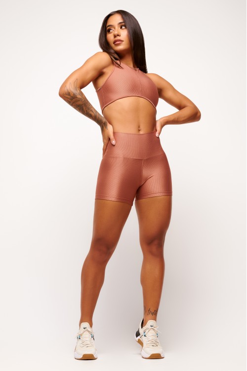 Short cintura alta Bronze Essence