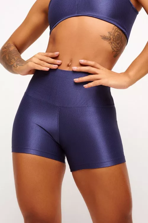 Short cintura alta Navy Essence