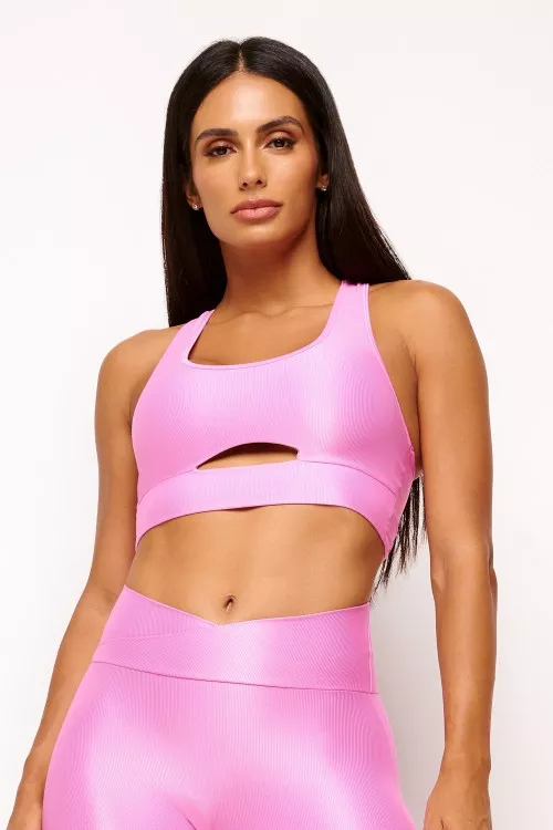 Top Pink Nadador com Tiras Essence
