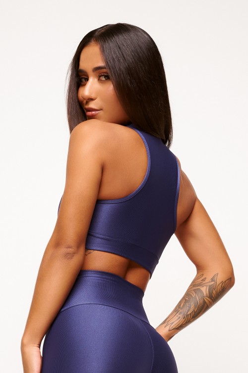 Top Navy com Zíper Essence